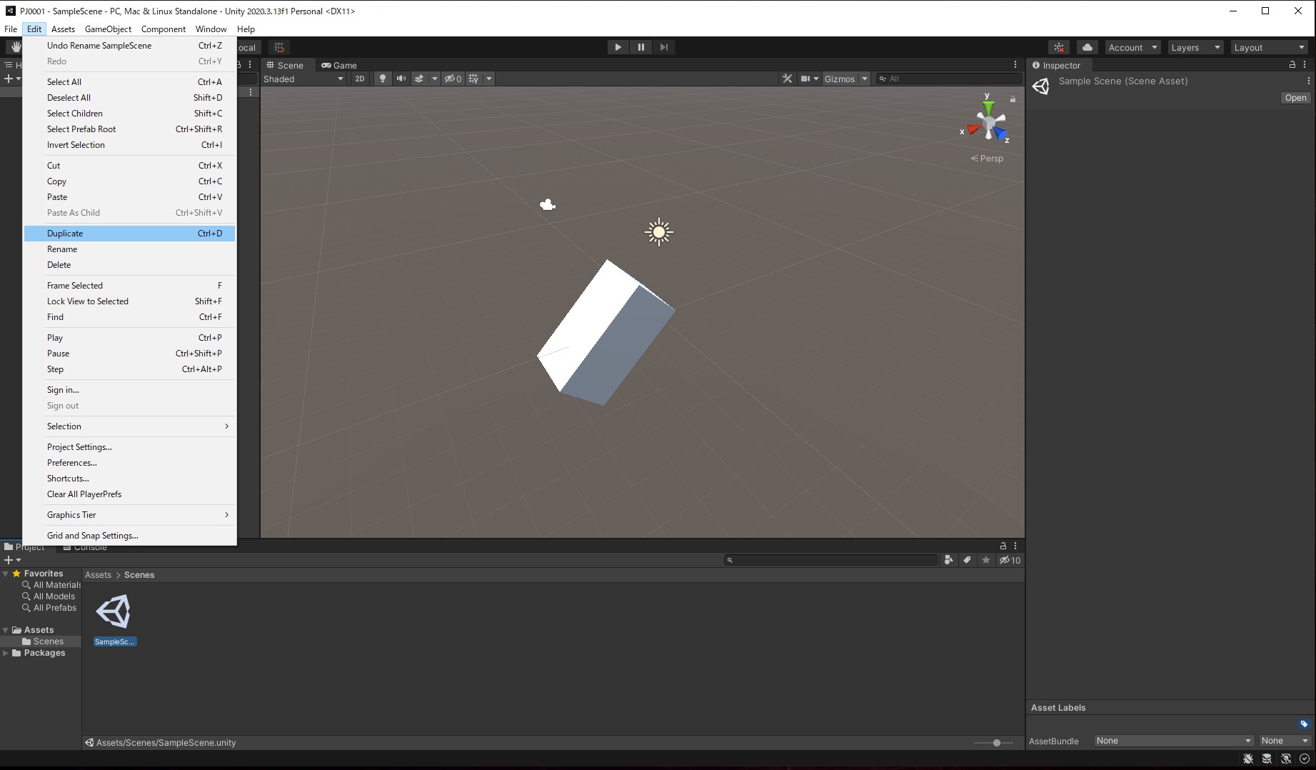 Unity duplicate